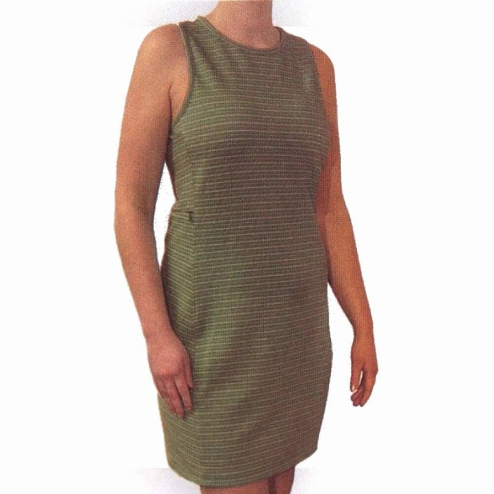 Hi-TEC Two-tone sleeveless ottoman dress, Green , size L NWT